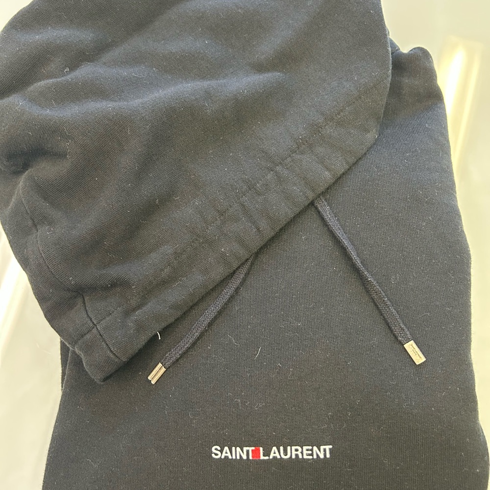 Saint Laurent Logo Hoodie – Black - Picture 2 of 12